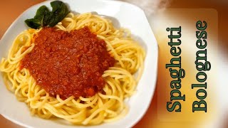 SPAGHETTI BOLOGNESE RECIPE  Minced beef keema with tomato sauce  Italian Cuisine [upl. by Ri]