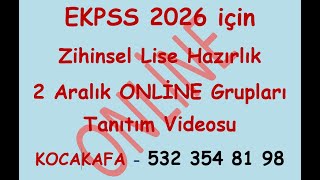 EKPSS 2026 için ZİHİNSEL LİSE ONLİNE EĞİTİM KURSLARIMIZ TANITIM VE SÜPRİZ VİDEOSU İZLEYİNİZ [upl. by Ahseihs905]