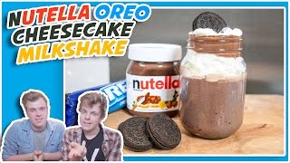 NUTELLA OREO CHEESECAKE MILKSHAKE RECIPE [upl. by Einnahpets798]