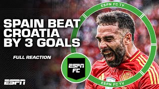 FULL REACTION Spain beat Croatia by 3 👀 Should they be the EURO 2024 FAVORITES 🤔  ESPN FC [upl. by Hsekar363]