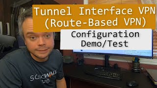 How to configure Tunnel Interface VPN RouteBased VPN [upl. by Adlitam]