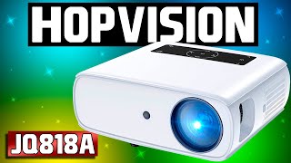 PROYECTOR BARATO Y BUENO HOPVISION JQ818A  1080P NATIVO y 350 PULGADAS✅ [upl. by Seldun565]