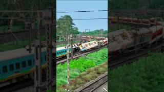 2 TRAIN CRASH ON SAME RAILROAD TRACKS train [upl. by Voss]