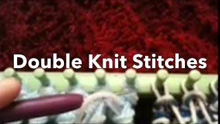 Loom Knit Double Knit Stitches side by side Rib amp Twisted Knit Figure 8 [upl. by Idissak282]