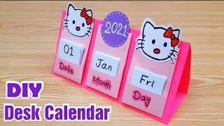 How to make New Year 2021 Desk Calendar  DIY Calendar  Handmade Desk Calendar  New Year Crafts [upl. by Lupita]