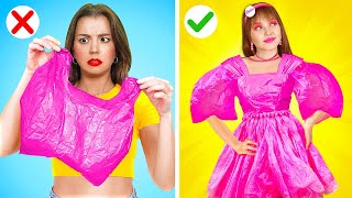 GENIUS CLOTHES HACKS FOR GIRLS 😍 Cool Clothes Upgrade Ideas and DIY by 123 GO [upl. by Tallula253]