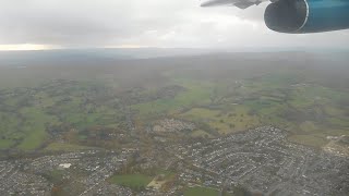 Aer Lingus Regional ATR 72600 Landing in Leeds Bradford Airport Runway 14 [upl. by Skardol]