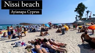 Nissi Beach Ayia Napa Cyprus Insane Party Scenes and Vibe [upl. by Meekahs]