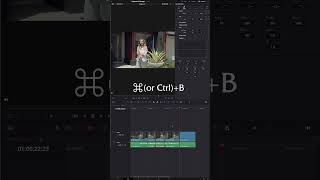 Davinci Resolve Quick Tip  CLIP Cut Shortcut shorts [upl. by Enelrak]