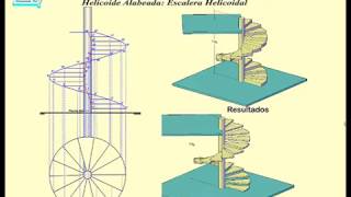 Proyecciones Ortogonales Escalera Helicoidal [upl. by Berlauda]