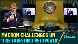 Frances Emmanuel Macrons Full Speech at UNGA IsraelLebanon War Reforming Veto Power amp More [upl. by Haleelahk100]