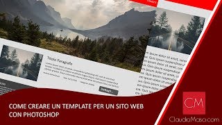 Come creare un template per un sito web con Photoshop [upl. by Ymmit]