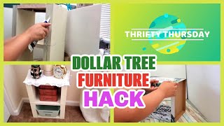 DIY DOLLAR TREE 2TIER ORGANIZER OR WOODEN SIDE TABLE  DOLLAR TREE DIY WOODEN FURNITURE HACK [upl. by Yedok]