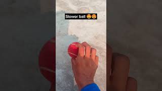 Slower ball Grip 😘 cricket shorts yt trending cricketshorts [upl. by Brody]