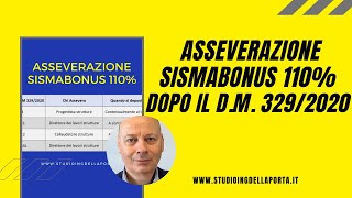 Asseverazione Sismabonus 110 e DM 3292020 [upl. by Sadoc]