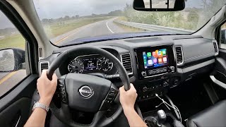 2022 Nissan Frontier SV 4WD Crew Cab Short Box  POV Review [upl. by Ahsillek]