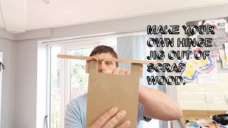 How to make a hinge jig out of scrap wood for free [upl. by Jonathon]