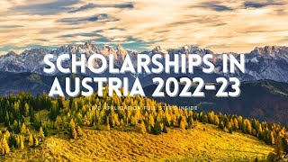 Scholarships in Austria Without IELTS 202120222023  Fully Funded Bachelors Masters and PhD Visa [upl. by Bennett395]