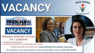 👩‍🦰Vacancy Tara Nawa PA to Exco Closing Date 16 Sep 2024 [upl. by Nirej]