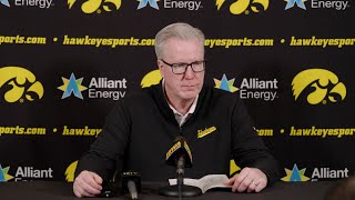 Iowa Mens Basketball Post Game Press Conference – 111924 Rider [upl. by Alecia]