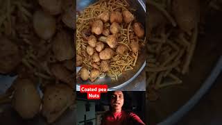 Coated pea nuts  🥜 🥔  Coated pea nut seeds over potato fry  shorts viralvideo [upl. by Nysila]