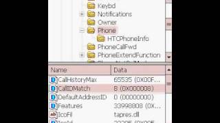 Edit der Registry Windows Mobile 6  CallerID [upl. by Htebaile]