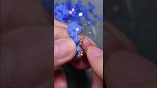 1 minute how to make beaded bracelet making bracelet with bicone beads [upl. by Aneel]