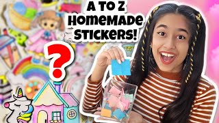 A to Z Homemade Stickers💕😍✨️  Riyas Amazing World [upl. by Chinua]