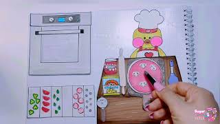 💕 PAPER ASMR 💕 MAKING PIZZA🍕 PAPER COOKING 👩🏻‍🍳TUTORIAL 🍬 [upl. by Mattah]