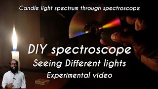 DIY spectroscope and seeing different lights  Experiemental Video  chellavandu pechu [upl. by Sacrod]