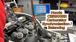 Honda CBR900RR Urban Tiger part 3 Carburettor amp airbox installation amp synchronisation  balancing [upl. by Gilberta]