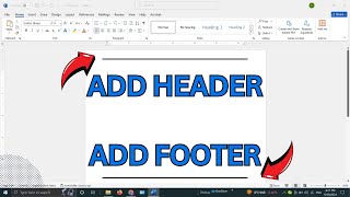 How to add Line in Header and Footer in MS Word  MS Word Tutorial in Hindi ✅ [upl. by Kruter]