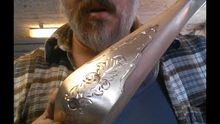 Flintlock shotgun build 1790 pt 30 engraving the buttplate and other brass parts [upl. by Rainah]