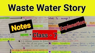 Wastewater story class 7 science  Class 7 wastewater story  Wastewater story class 7 notes [upl. by Stoneham732]