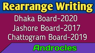 Rearrange Writing  Rearrange of Androcles  Board Question SSC [upl. by Allimrac196]