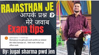 Rajasthan jen exam tips  rsmssb je  rpsc Aen  rssb je  civil engineering junior engineer PWD jen [upl. by Atikel]