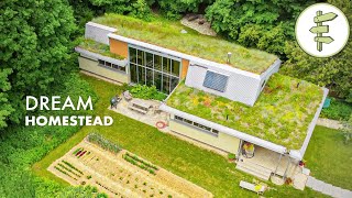 Impressive Straw Bale Home amp Dream Family Homestead — Sustainable Green Building [upl. by Caplan544]