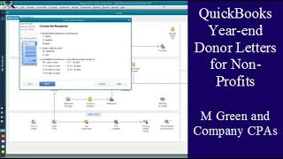 QuickBooks  Create Donor Yearend Donor Letters [upl. by Orsino]