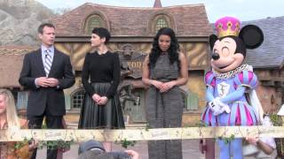 New Fantasyland Ribbon Cutting with Ginnifer Goodwin and Jordin Sparks [upl. by Enairda]