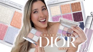 DIOR BACKSTAGE HOLIDAY 2024 COLLECTION  Review Application Swatches  NEW DIOR CELESTIAL GLOW [upl. by Legna]