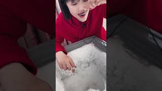 Amazing powdery ice eating 🤤 amp ice asmr amp soft ice eating amp ice mukbang amp big bites amp tasty 😋 [upl. by Merri]