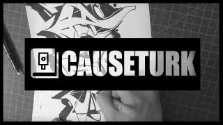 CAUSETURK  Acros Sketch  Graffiti  Blackbookology [upl. by Bruis583]