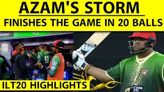 ILT20 HIGHLIGHTS AZAM KHAN SMASHES FASTEST 50😮ANOTHER DEFEAT FOR GULF GIANTS I DESERT VIPERS VS GG [upl. by Nyrek728]