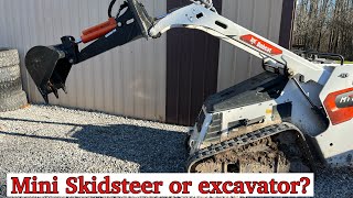 Testing out the Eterra E40 Mini Skid Steer Backhoe Attachment [upl. by Ariaj]