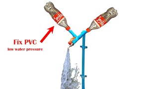 Amazing idea to He fix PVC pipe low pressure water most people dont know freeenergy diy pipe [upl. by Heise]