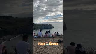 Plage 🏝️ étretat france travel paris beach explorethebeautyofnature enjoythenatureoftheworld [upl. by Yhtimit]