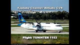 Tuninter 1153 CVR recording with subs [upl. by Arfihs]