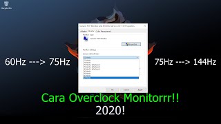 🔧Cara Overclock Monitor ✅ PC amp Laptop  2020 [upl. by Eiffub779]