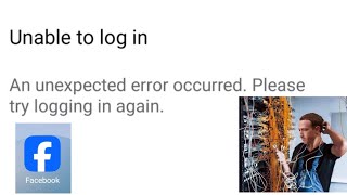 facebook problem how to solve an unexpected error occurredplease try logging in again [upl. by Oidale]