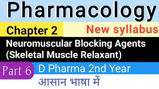 Neuromuscular Blocking Agents Pharmacology chapter 2 part 6 [upl. by Idnyl582]